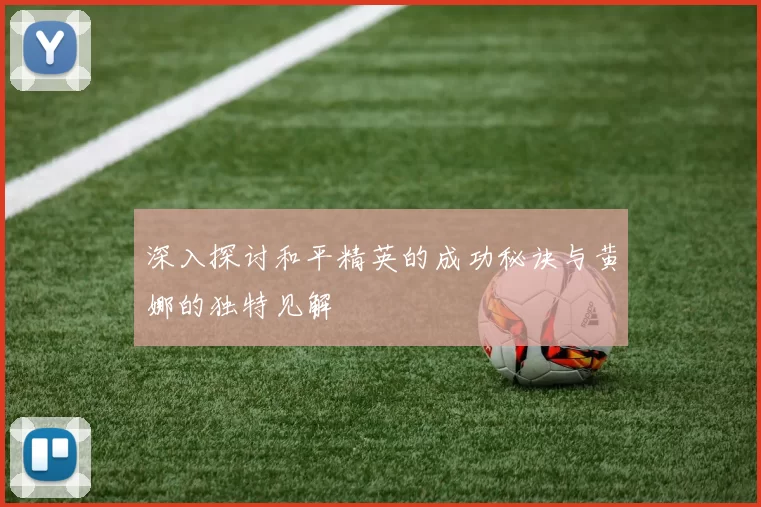 深入探讨和平精英的成功秘诀与黄娜的独特见解